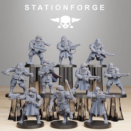 Wargames - Stationforge - GrimGuard - Scorchers Squad (10 Figurer)