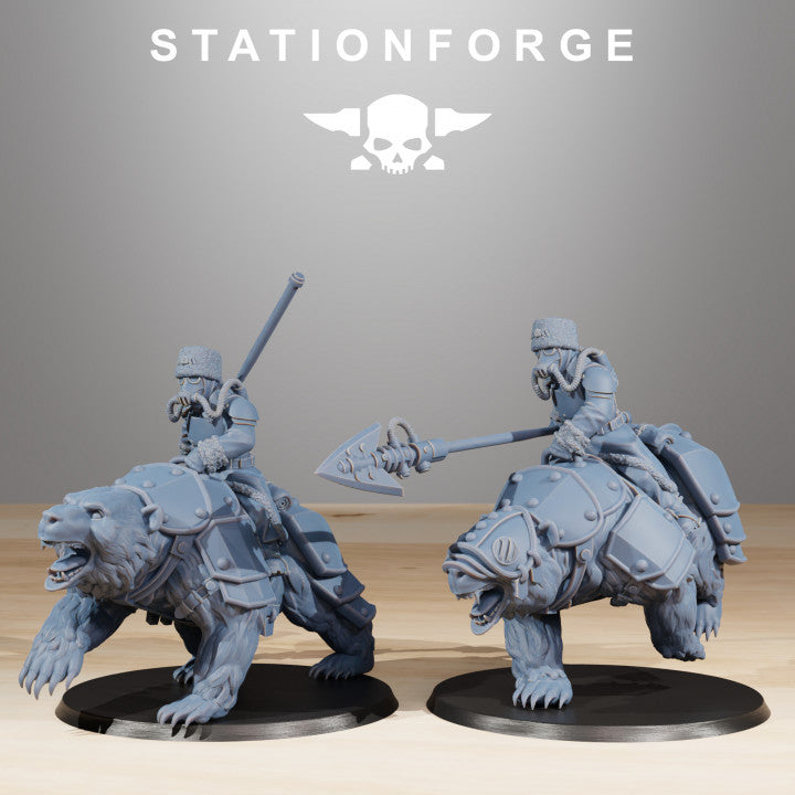 Wargames - Stationforge - GrimGuard - Bear Riders Squad (11 Figurer)