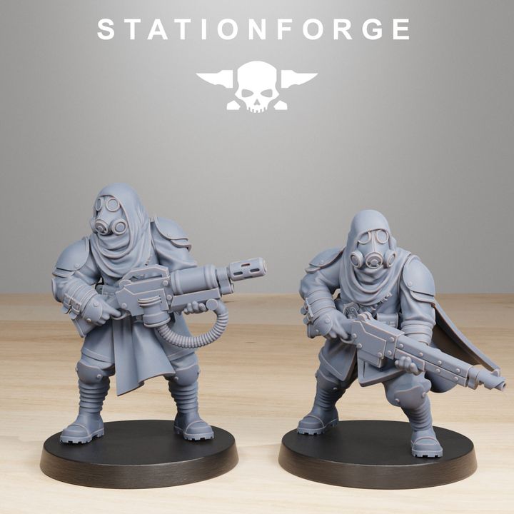 Wargames - Stationforge - GrimGuard - Scorchers Squad (10 Figurer)