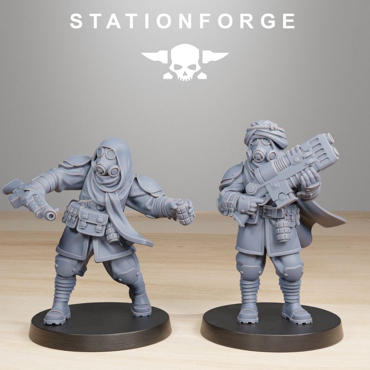 Wargames - Stationforge - GrimGuard - Scorchers Squad (10 Figurer)