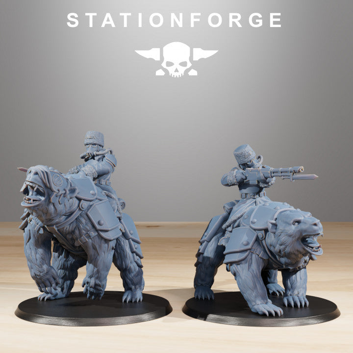 Wargames - Stationforge - GrimGuard - Bear Riders Squad (11 Figurer)