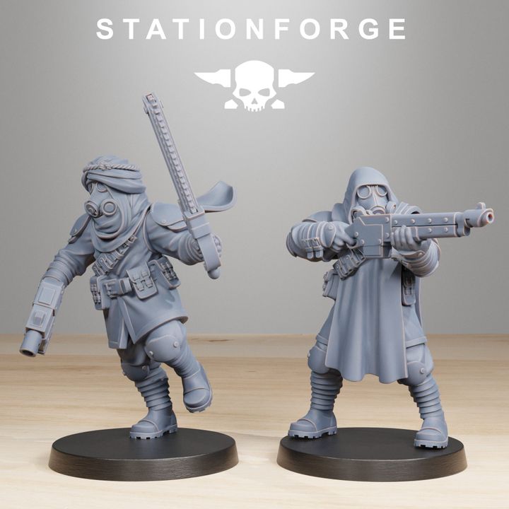 Wargames - Stationforge - GrimGuard - Scorchers Squad (10 Figurer)