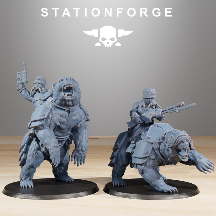 Wargames - Stationforge - GrimGuard - Bear Riders Squad (11 Figurer)