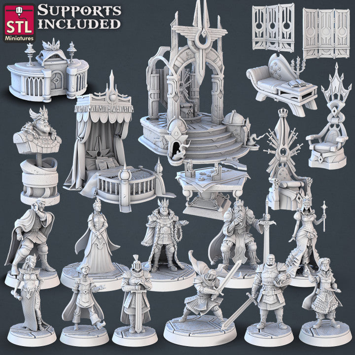 Dungeons & Dragons - STL Miniatures - Royal Court Set