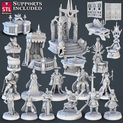 Dungeons & Dragons - STL Miniatures - Royal Court Set