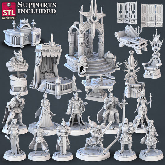 Dungeons & Dragons - STL Miniatures - Royal Court Set