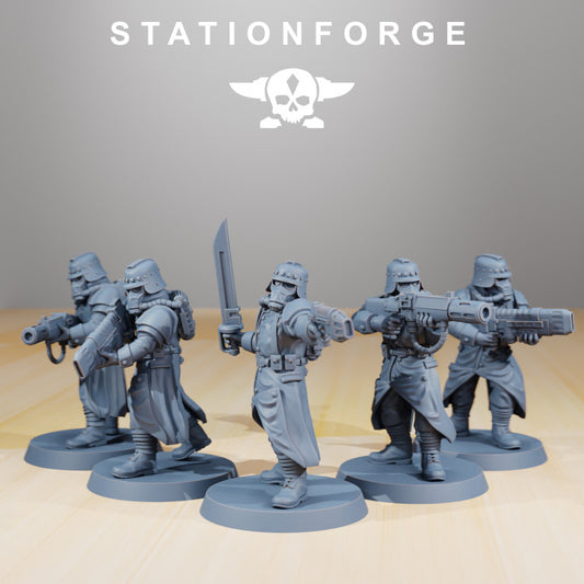 Wargames - Stationforge - GrimGuard - Evaporators Squad (5 Figurer)