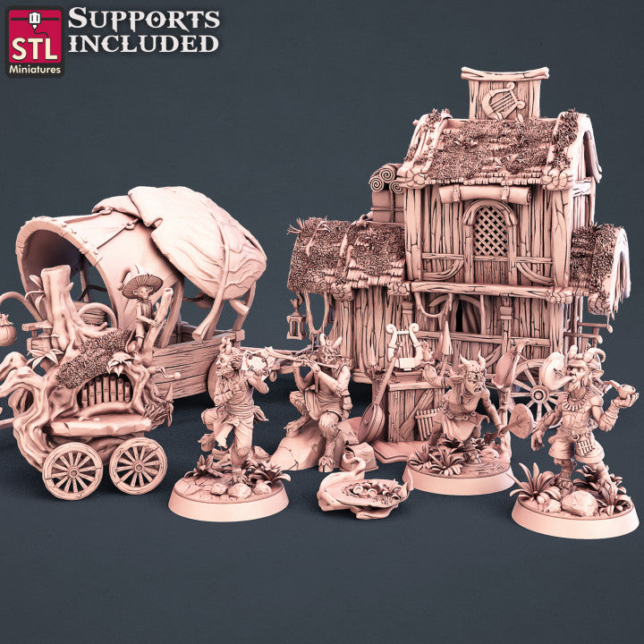 Dungeons & Dragons - STL Miniatures - Satyrs Set