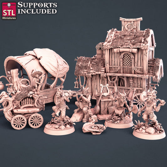 Dungeons & Dragons - STL Miniatures - Satyrs Set