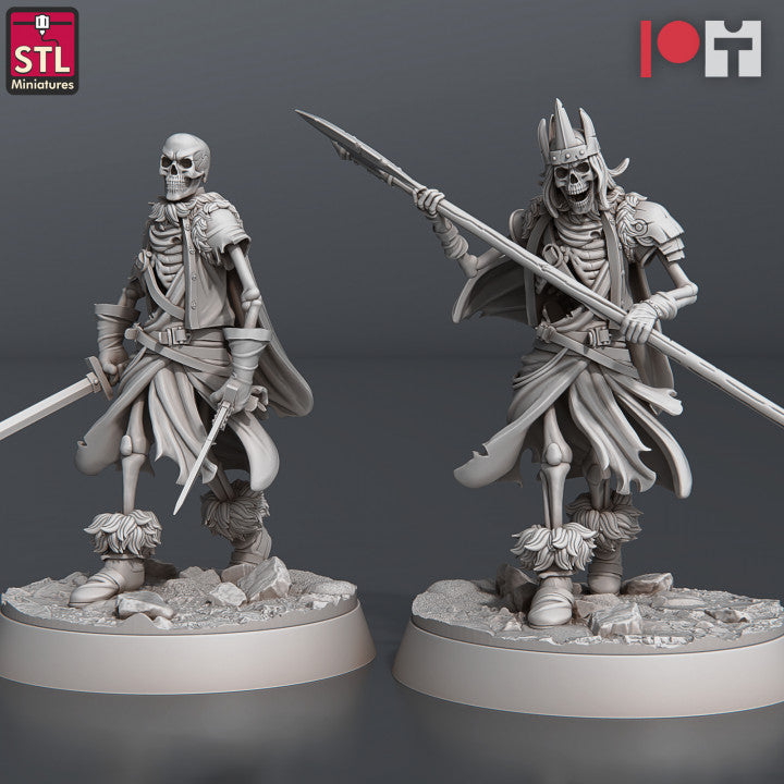 Dungeons & Dragons - STL Miniatures - Skeletons Set - Modular (10 Figurer)