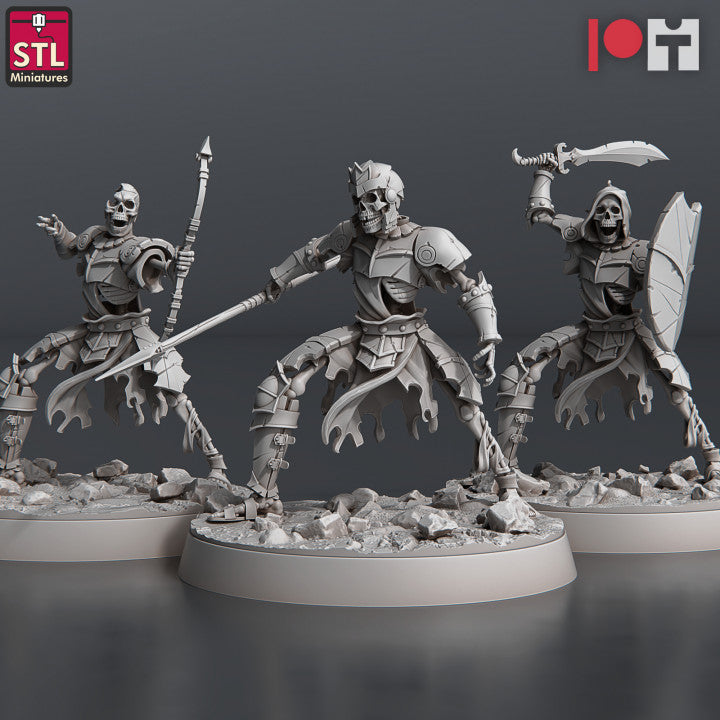 Dungeons & Dragons - STL Miniatures - Skeletons Set - Modular (10 Figurer)