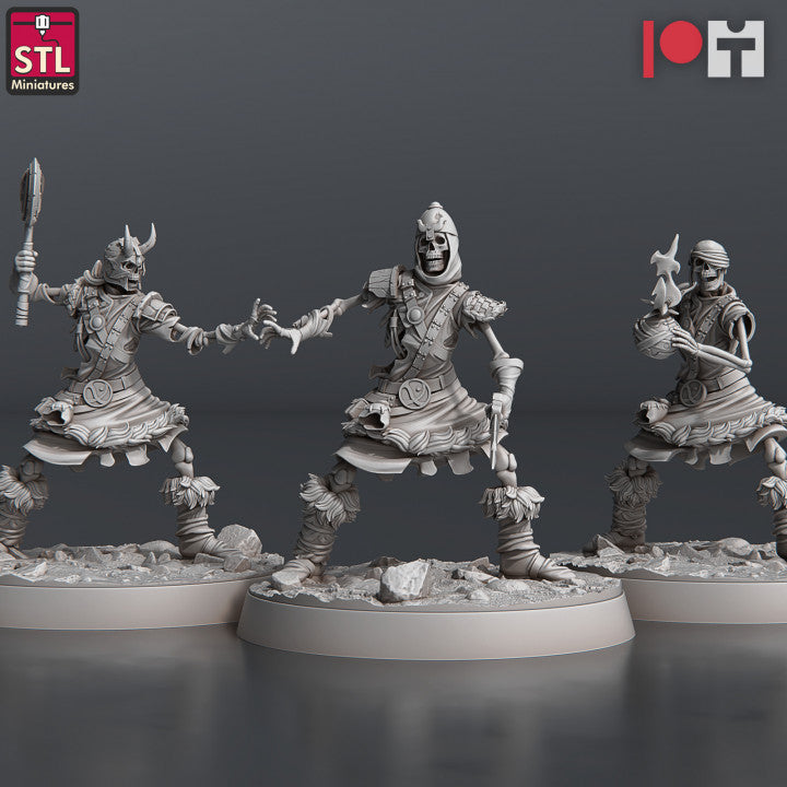 Dungeons & Dragons - STL Miniatures - Skeletons Set - Modular (10 Figurer)