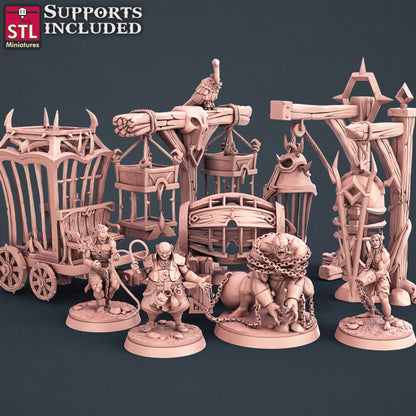 Dungeons & Dragons - STL Miniatures - Slave Merchant Set