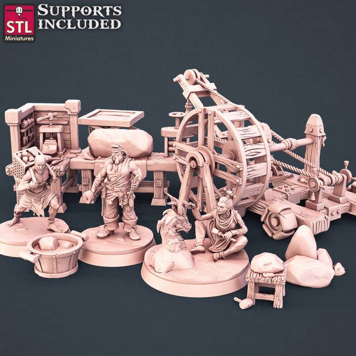 Dungeons & Dragons - STL Miniatures - Stone Carver Set