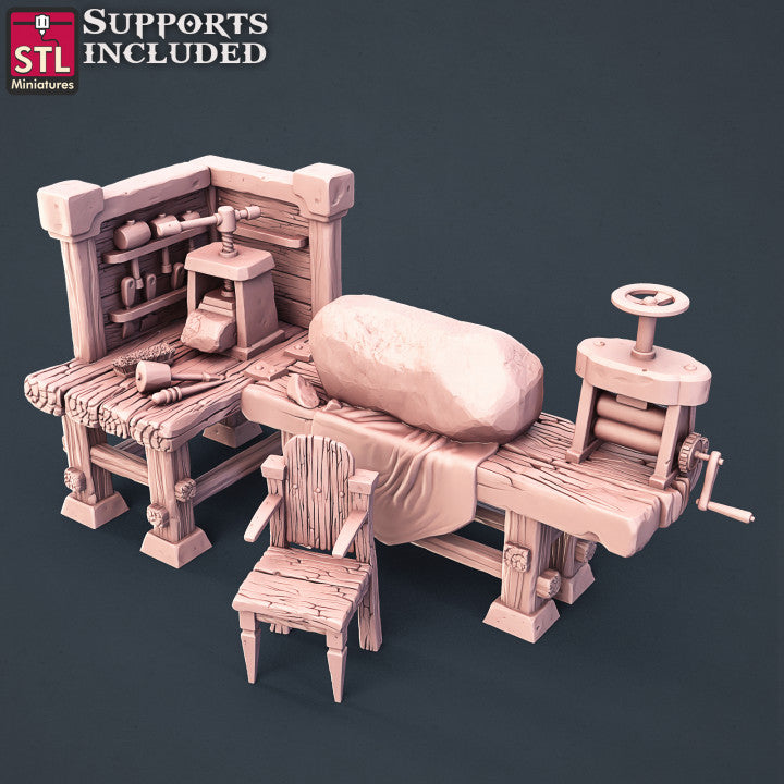 Dungeons & Dragons - STL Miniatures - Stone Carver Set
