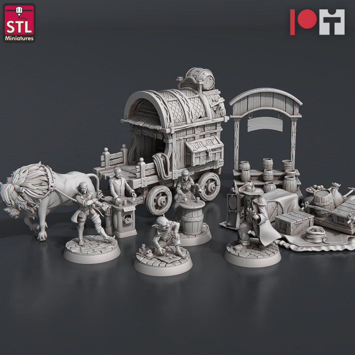 Dungeons & Dragons - STL Miniatures - Street Gambler Set