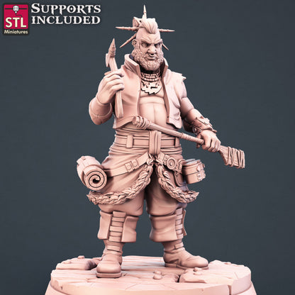 Dungeons & Dragons - STL Miniatures - Tattoo Artist Set