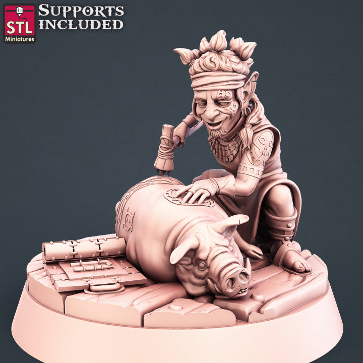 Dungeons & Dragons - STL Miniatures - Tattoo Artist Set