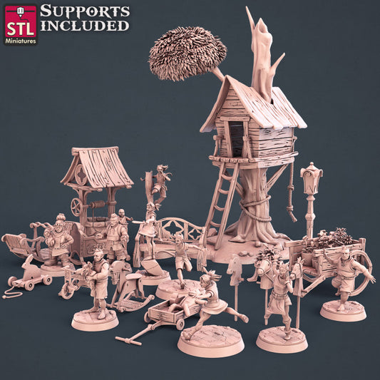 Dungeons & Dragons - STL Miniatures - Townsfolks Set 1