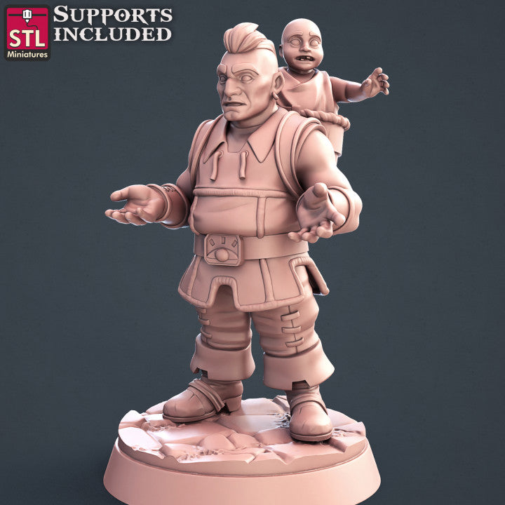 Dungeons & Dragons - STL Miniatures - Townsfolks Set 1