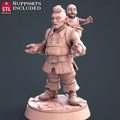 Dungeons & Dragons - STL Miniatures - Townsfolks Set 1