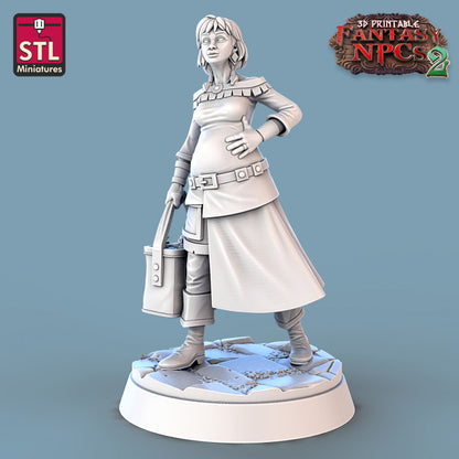Dungeons & Dragons - STL Miniatures - Townsfolk Set 2