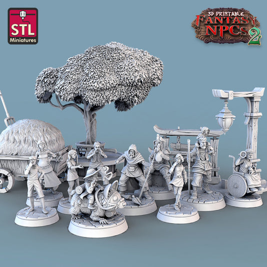 Dungeons & Dragons - STL Miniatures - Townsfolk Set 2