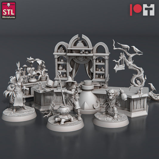 Dungeons & Dragons - STL Miniatures - Toxic Vendors Set