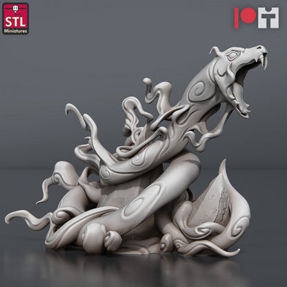 Dungeons & Dragons - STL Miniatures - Vapour Snakes (4 Figurer)
