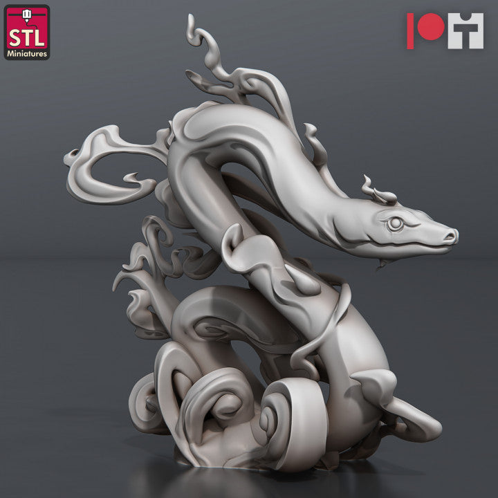 Dungeons & Dragons - STL Miniatures - Vapour Snakes (4 Figurer)