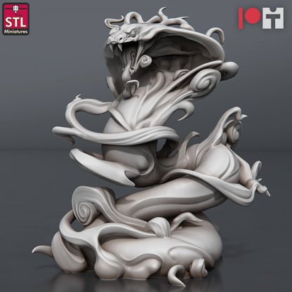 Dungeons & Dragons - STL Miniatures - Vapour Snakes (4 Figurer)