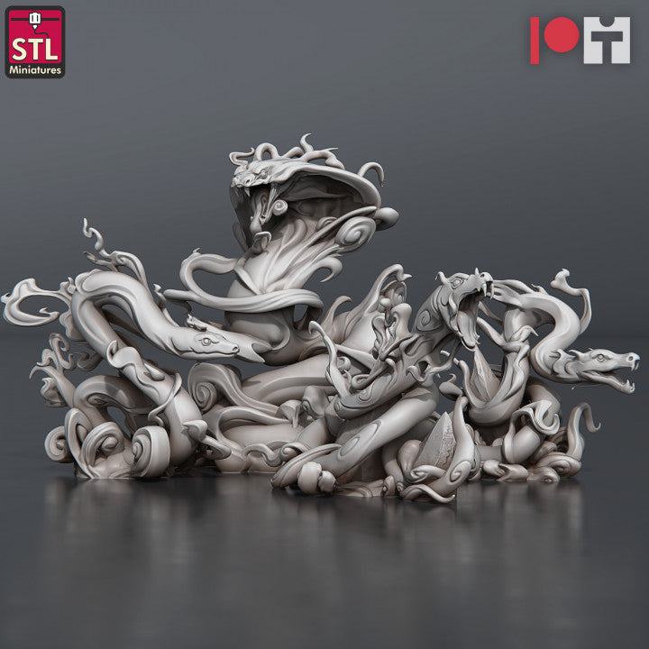 Dungeons & Dragons - STL Miniatures - Vapour Snakes (4 Figurer)