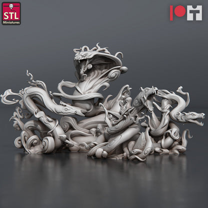 Dungeons & Dragons - STL Miniatures - Vapour Snakes (4 Figurer)