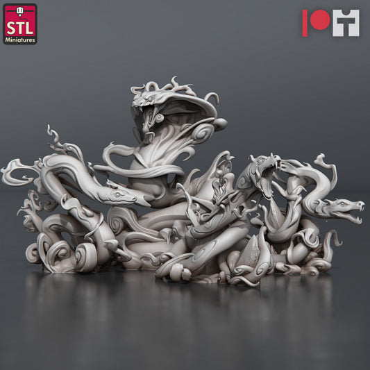 Dungeons & Dragons - STL Miniatures - Vapour Snakes (4 Figurer)