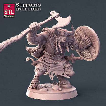 Dungeons & Dragons - STL Miniatures - Viking Minotaurs Set