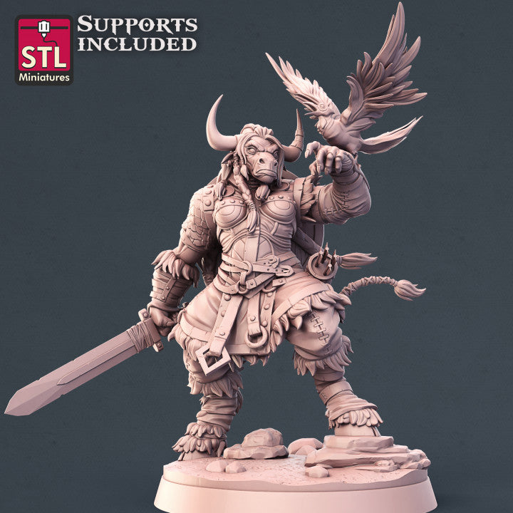 Dungeons & Dragons - STL Miniatures - Viking Minotaurs Set