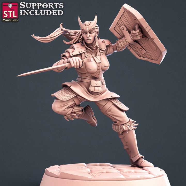 Dungeons & Dragons - STL Miniatures - Warriors Set (5 Figurer)