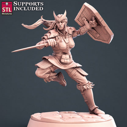 Dungeons & Dragons - STL Miniatures - Warriors Set (5 Figurer)
