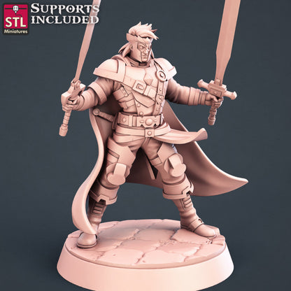 Dungeons & Dragons - STL Miniatures - Warriors Set (5 Figurer)