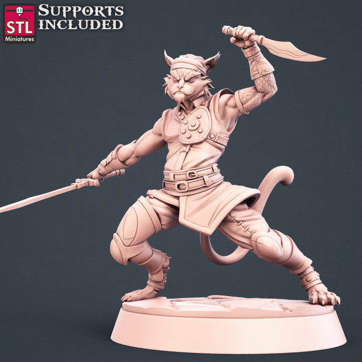 Dungeons & Dragons - STL Miniatures - Warriors Set (5 Figurer)
