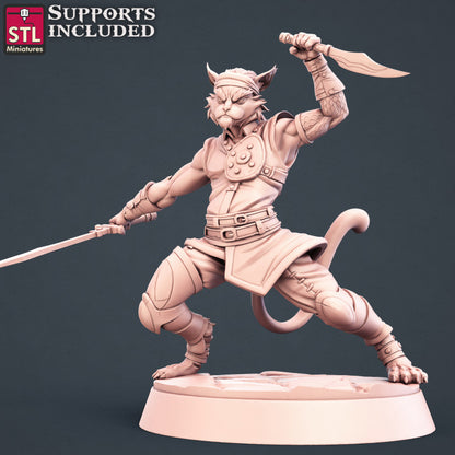Dungeons & Dragons - STL Miniatures - Warriors Set (5 Figurer)