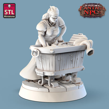 Dungeons & Dragons - STL Miniatures - Laundry Set