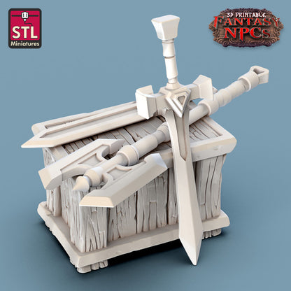 Dungeons & Dragons - STL Miniatures - Weapons Merchant Set