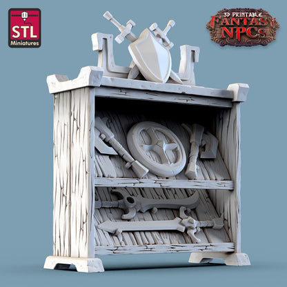 Dungeons & Dragons - STL Miniatures - Weapons Merchant Set