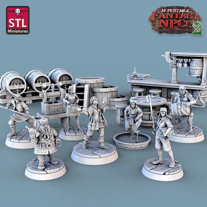 Dungeons & Dragons - STL Miniatures - Winemakers Set