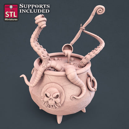 Dungeons & Dragons - STL Miniatures - Witch Set