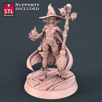 Dungeons & Dragons - STL Miniatures - Witch Set