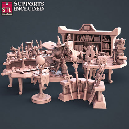 Dungeons & Dragons - STL Miniatures - Wizard Set