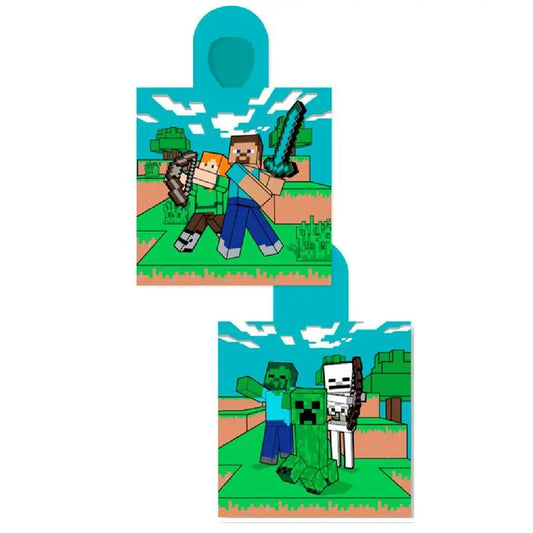 Minecraft - Poncho med Hue - Microfiber - 100x50cm
