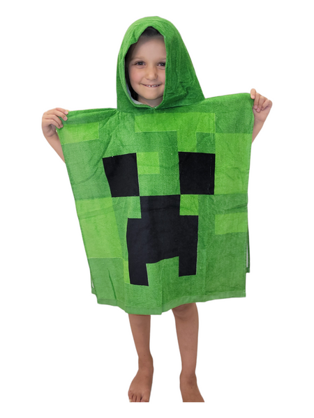 Minecraft - Poncho med Hue - Microfiber - 100x50cm